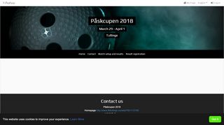 
                            5. Tournament registration - Påskcupen 2018 - www.profixio.com