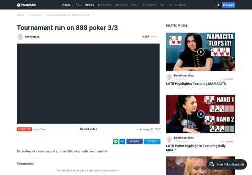 
                            13. Tournament run on 888 poker 3/3 - PokerTube