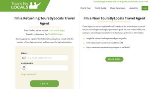 
                            4. ToursByLocals - Travel Agent Log In