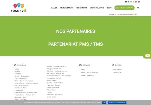 
                            12. Tous les partenaires PMS Reservit. Connectez-vous !