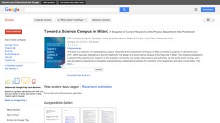 
                            10. Toward a Science Campus in Milan: A Snapshot of Current Research at ...