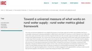 
                            12. Toward a universal measure of what works on rural water supply - IRC