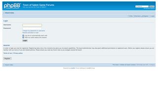 
                            7. Town of Salem Game Forums • User Control Panel • Login