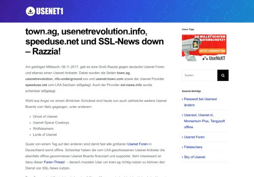 
                            7. town.ag, usenetrevolution.info, speeduse.net und SSL-News down ...