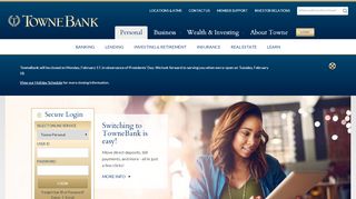 
                            9. TowneBank | Personal and Business Banking in Virginia and North ...