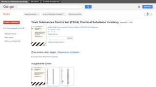 
                            10. Toxic Substances Control Act (TSCA) Chemical Substance Inventory