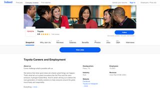 
                            10. Toyota Careers and Employment | Indeed.com