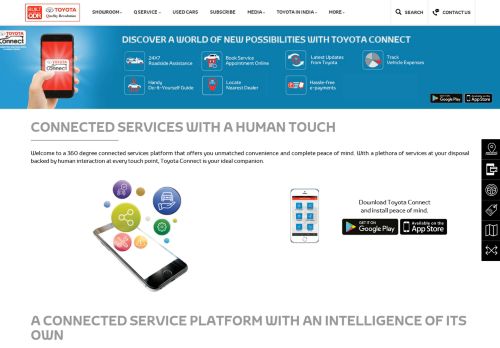 
                            3. Toyota Connect | Service Related Application for your Toyota Car