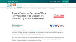 
                            10. Toyota Financial Services Offers Payment Relief to Customers ...