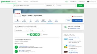 
                            9. Toyota Motor Corporation Employee Benefits and Perks | Glassdoor