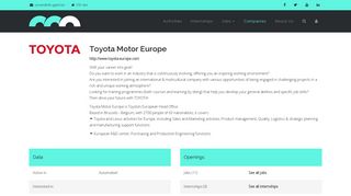 
                            10. Toyota Motor Europe - Companies | VTK Career and Development