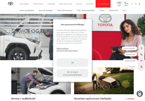 
                            5. Toyota Norge | Service og vedlikehold | Velkommen