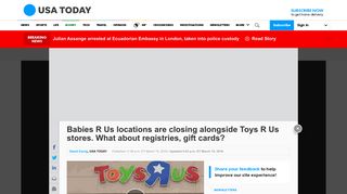 
                            10. Toys R Us: Babies R Us closing too; registries to remain online