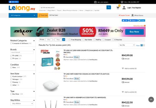 
                            13. Tp link access point price, harga in Malaysia - Lelong.my
