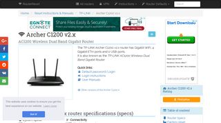 
                            5. TP-LINK Archer C1200 v2.x Default Password & Login, Manuals and ...