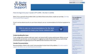 
                            7. TP-LINK / Archer C3200 : Router Login - RouterCheck Support