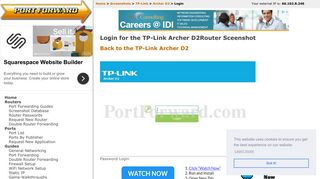 
                            6. TP-Link Archer D2 Login Router Screenshot - PortForward.com
