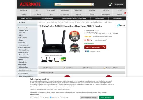 
                            12. TP-Link Archer MR200 Draadloze Dual Band 4G LTE Router - Alternate
