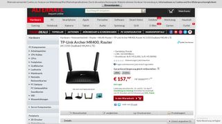 
                            10. TP-Link Archer MR400, Router AC1350-Dualband-WLAN-LTE