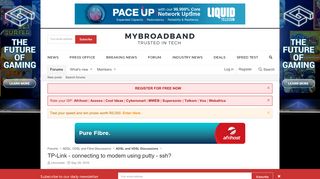 
                            3. TP-Link - connecting to modem using putty - ssh? | MyBroadband