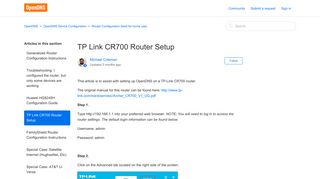 
                            10. TP Link CR700 Router Setup – OpenDNS