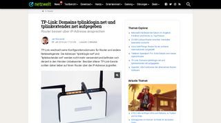 
                            10. TP-Link: Domains tplinklogin.net und tplinkextender.net aufgegeben ...