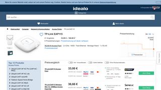 
                            10. TP-Link EAP115 ab 35,00 € | Preisvergleich bei idealo.de