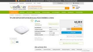 
                            6. TP-LINK EAP115 EAP115 WLAN Access-Point 300MBit/s 2.4GHz ...