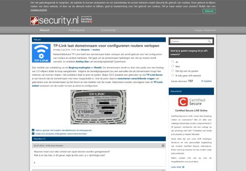 
                            4. TP-Link laat domeinnaam voor configureren routers verlopen ...