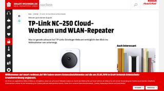 
                            8. TP-Link NC–250 Cloud-Webcam und WLAN-Repeater | Smart Home