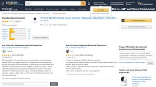
                            6. TP-Link NC220 WLAN Cloud Kamera /-Repeater - Amazon