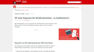 
                            11. TP-Link: Repeater für WLAN einrichten - so funktioniert's | FOCUS.de