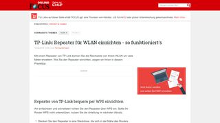 
                            5. TP-Link: Repeater für WLAN einrichten - so funktioniert's | FOCUS.de