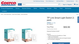 
                            12. TP Link Smart Light Switch 2-pack - Costco Wholesale