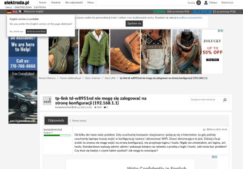
                            8. tp-link td-w8951nd nie mogę się zalogować na stronę konfiguracji ...