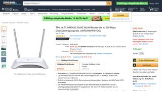 
                            10. TP-Link TL-MR3420 3G/4G WLAN-Router: Amazon.de: Computer ...