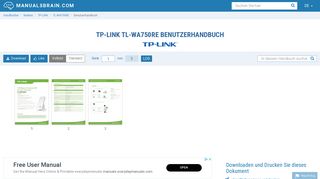 
                            6. TP-LINK TL-WA750RE Benutzerhandbuch - Seite 1 von 3 ...