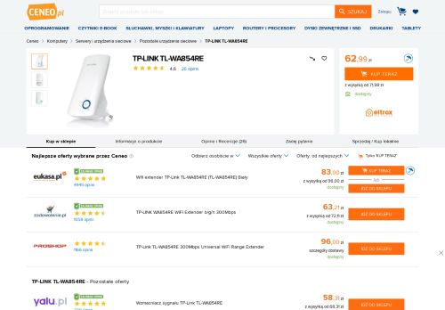 
                            6. TP-LINK TL-WA854RE - Opinie i ceny na Ceneo.pl