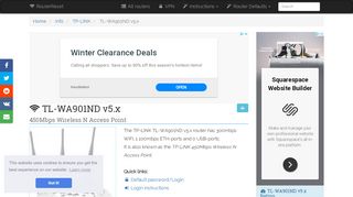 
                            10. TP-LINK TL-WA901ND v5.x Default Password & Login, Manuals ...