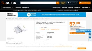 
                            8. TP-LINK TL-WPA 4220 KIT AV500 WLAN-Powerline-Extender Kit ...