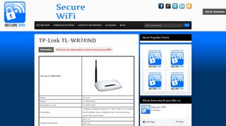 
                            7. TP-Link TL-WR741ND | Secure WiFi