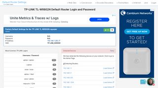 
                            7. TP-LINK TL-WR802N Default Router Login and Password - Clean CSS