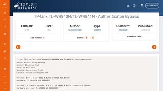 
                            4. TP-Link TL-WR840N/TL-WR841N - Authenticaton Bypass