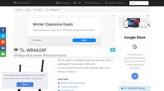 
                            3. TP-LINK TL-WR841HP Default Password & Login, Manuals and Reset ...