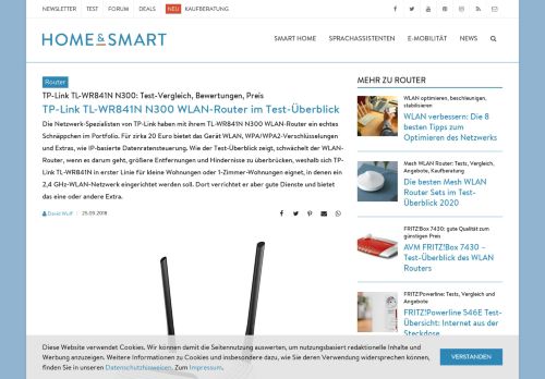 
                            10. TP-Link TL-WR841N N300 WLAN-Router im Test-Überblick