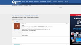 
                            10. TP-Link WDR3600 N600 Reset ausführen | ComputerBase Forum