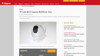 
                            9. TP-Link WI-FI Camera NC450 im Test - PC Magazin