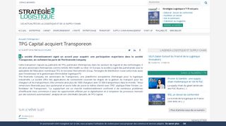 
                            12. TPG Capital acquiert Transporeon - Stratégies Logistique