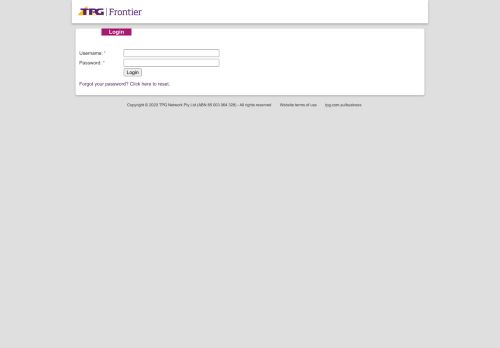 
                            7. TPG Frontier - Login