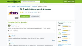 
                            13. TPG Mobile Questions - ProductReview.com.au